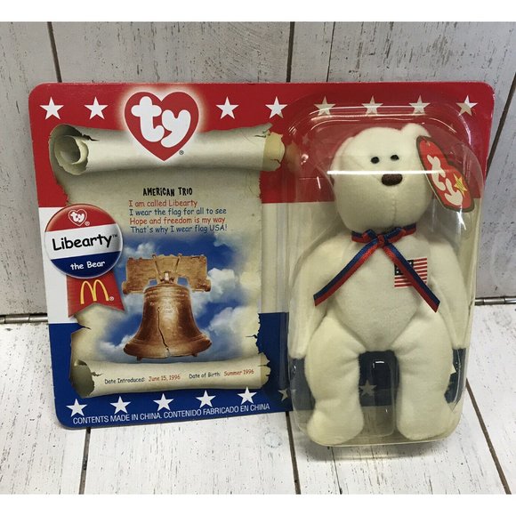 Liberty The Bear Beanie Baby McDonald’s 1996 - Picture 1 of 2